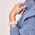 Blanc | Argent sterling .925 | Bracelet en verre du Cheshire